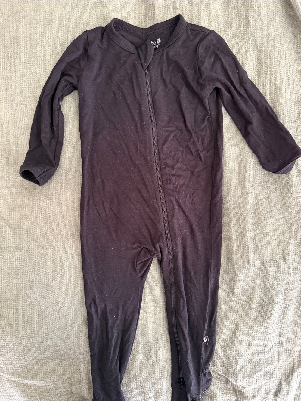 Kyte BABY Black Long-Sleeve Footie One-Piece